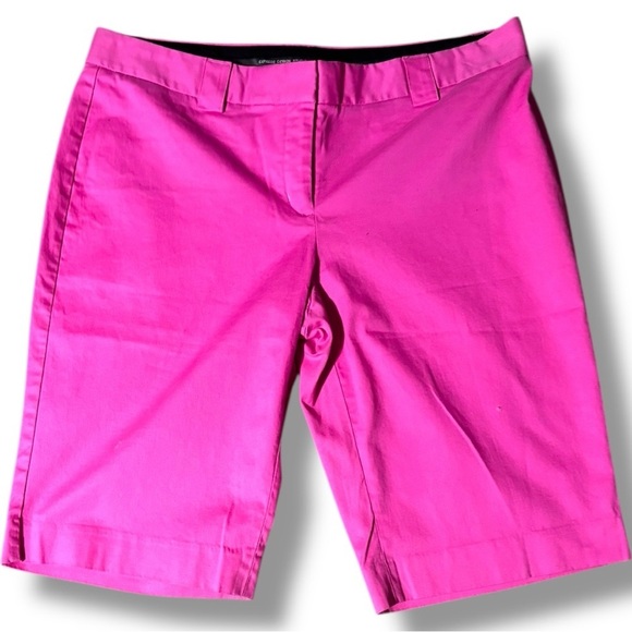 Express Pants - Express Design Studio Chic Bright Pink Soft Cotton Women's Bermuda Shorts